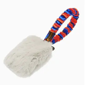 Faux Fur Pocket Bungee Squeaker - Orange Handle