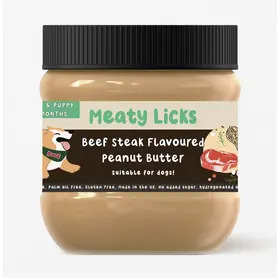 Beef Steak Flavoured Peanut Butter Jar For Dogs 350g