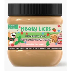 Strawberry Jelly Flavoured Peanut Butter Jar For Dogs 350g