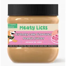 Birthday Cake Flavoured Peanut Butter Jar For Dogs 350g