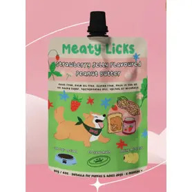 Strawberry Jelly Peanut Butter Pouch For Dogs 113g