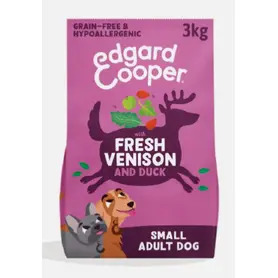  Edgard & Cooper Grain Free Adult Dry Dog Vension & Duck Small Kibble 3kg