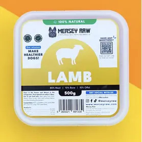 Mersey Raw 80:10:10 Lamb 500g