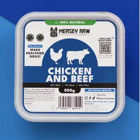 Mersey Raw 80:10:10 - Chicken & Beef 