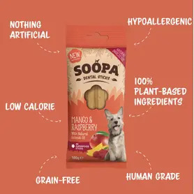 Soopa Mango & Raspberry Dental Sticks 100g