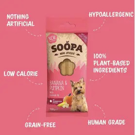 Soopa MINI Banana & Pumpkin Dental Sticks 100g