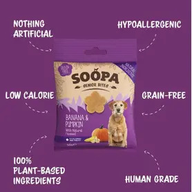 Soopa Senior Banana, Pumpkin & Flaxseed Healthy Bites 50g