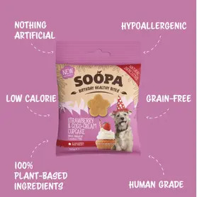 Soopa Strawberry & Coco-Cream Cupcake Healthy Bites 50g