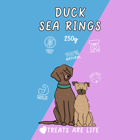 Just 'Ere Fot Treats - Duck Sea Rings 250g