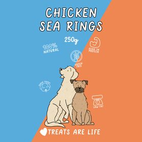 Just 'Ere Fot Treats - Chicken Sea Rings 250g