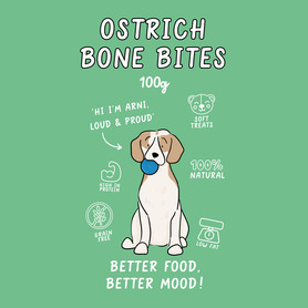 Just 'Ere Fot Treats - Ostrich Bone Bites 100g