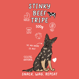 Just 'Ere Fot Treats - Stinky Beef Tripe 500g