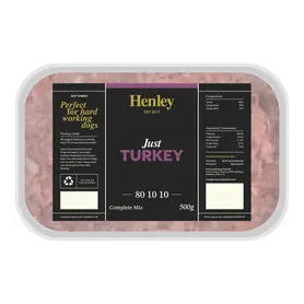 Henley Raw Just Turkey Complete 500g