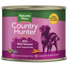 Natures Menu Country Hunter Tin - Wild Venison with Superfoods 