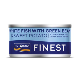 Fish4Dogs Finest White Fish With Sweet Potato and Green Bean 85g