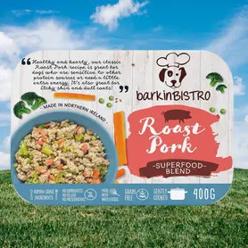 Barkin Bistro Roast Pork Cooked Dog Food 400g