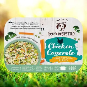 Barkin Bistro Chicken Casserole Cooked Dog Food 400g