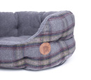 PetFace Grey Tweed Oval Pet Bed