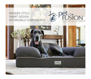 PetFusion - Ultimate Memory Foam Pet Bed Solid 2.5 Inch Grey - Small 