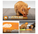 Hyper Pet IQ Treat Mat Reward and Calm Orange and Green 2pack Small