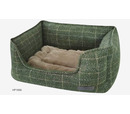 House of Paws Moss Tweed Plush Rectangle Bed