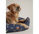 Joules Dog Print Box Bed Large