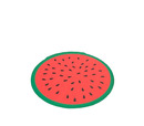 Rosewood Watermelon Print Circular Cool Mat 